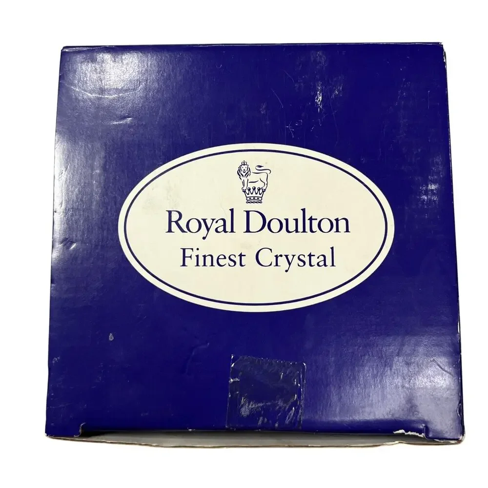 Royal Doulton Oxford Platinum Champagne Flute Set of 4 Lead Crystal Austria NEW